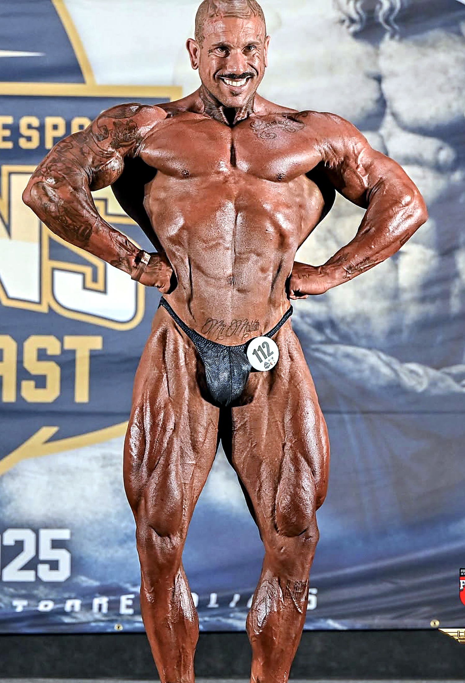 Javier Ladero Rey en competición de culturismo